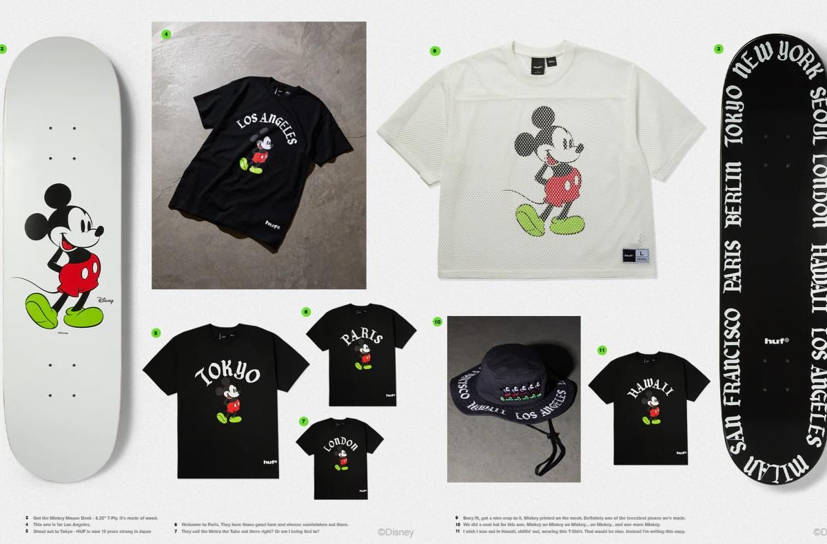 6/27発売｜HUF × Disney Mickey Mouse Part One collection｜抽選/販売/定価情報