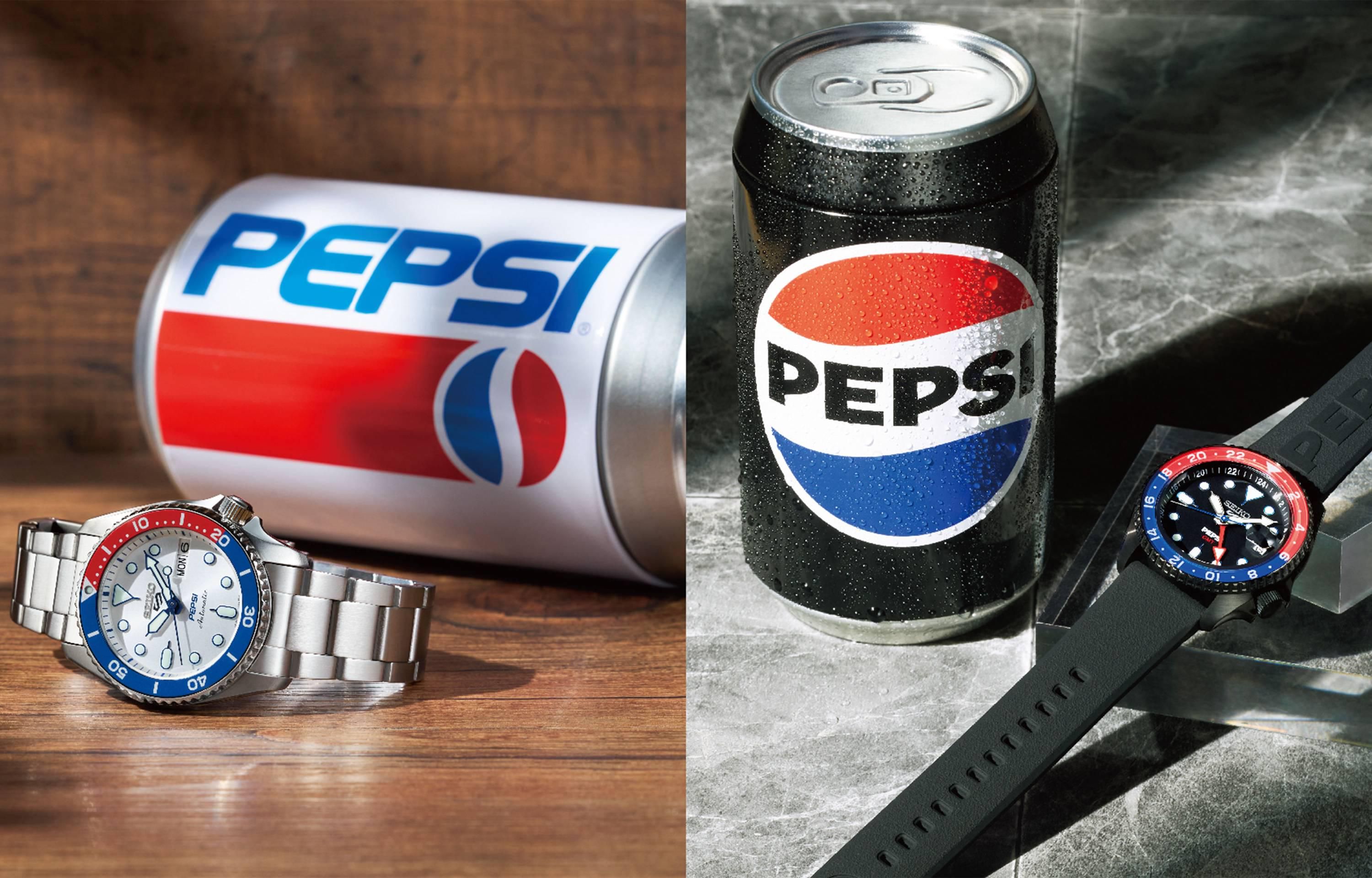 Seiko 5 SportsとPepsi®が初のコラボモデルを発表！シリーズ初のシリコンストラップモデルもラインナップ