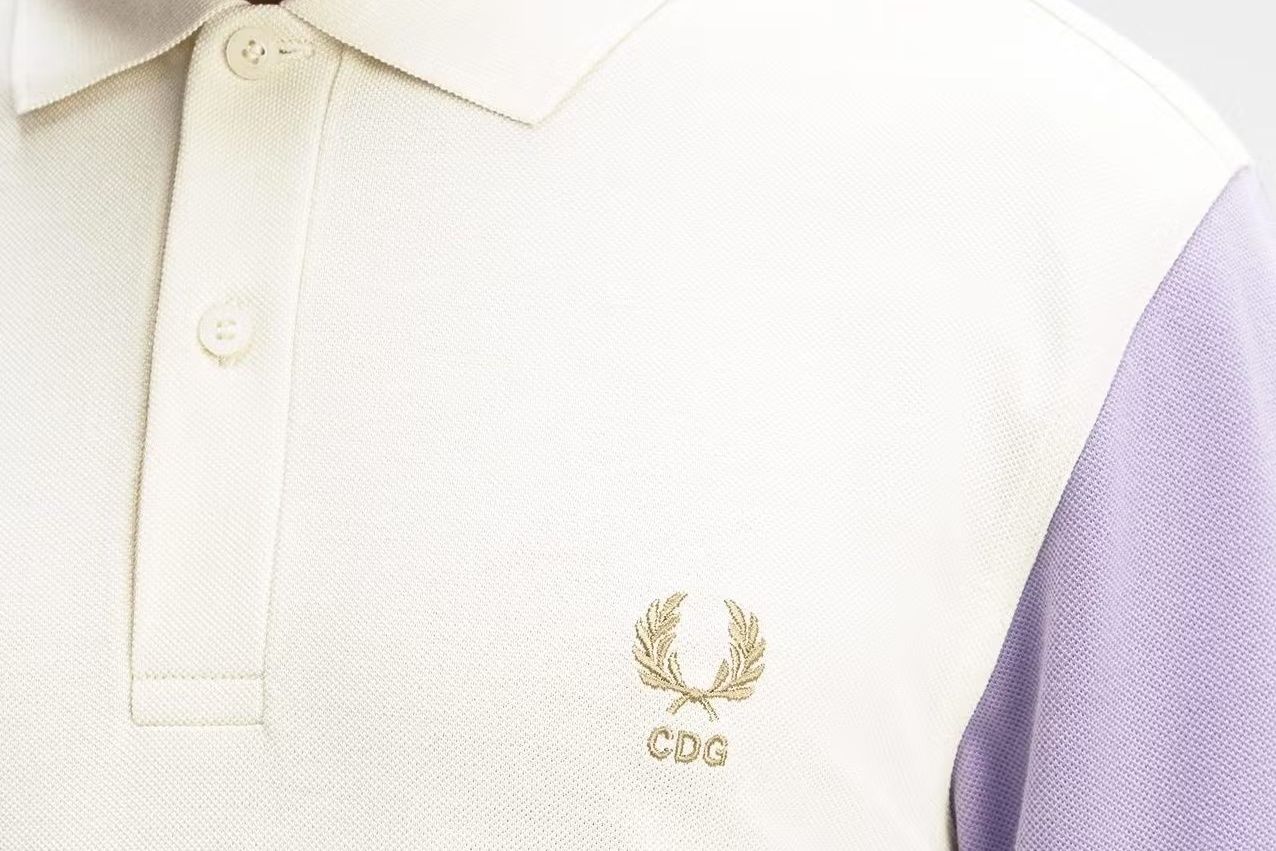 フレッドペリー コムデギャルソン ポロシャツ ホワイト CDG M 白 FRED PERRYとCOMME des GARÇONS SHIRTが邂逅!コラボ第3弾は