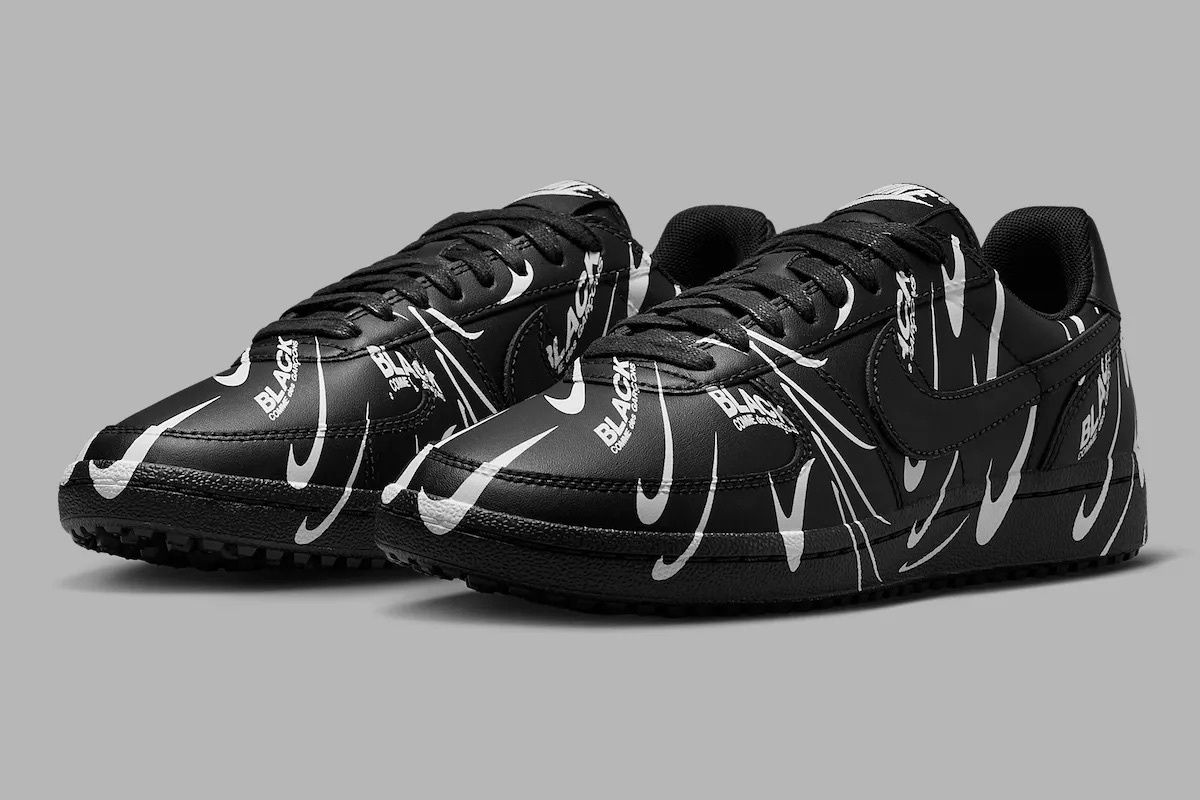 COMME des GARÇONS サッカーボールデザイン シューズ コムデギャルソンxナイキがヒール付きフットボールスパイクを
