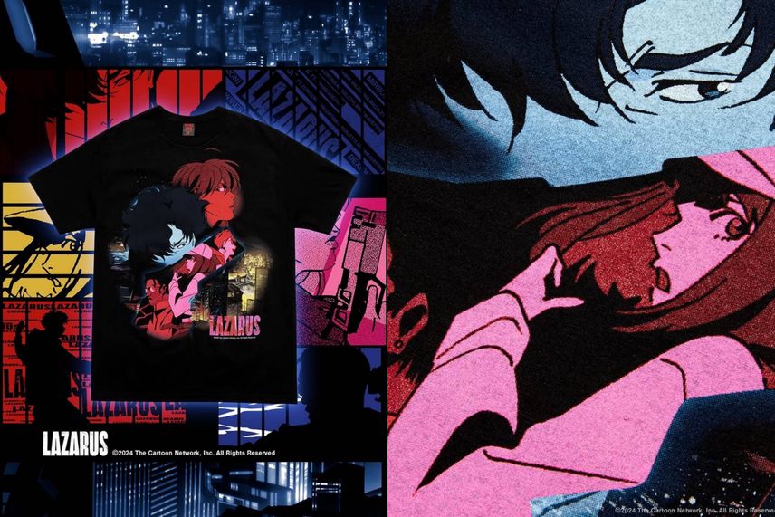 Geeks Ruleと渡辺信一郎によるアニメ『LAZARUS』のコラボTシャツが登場