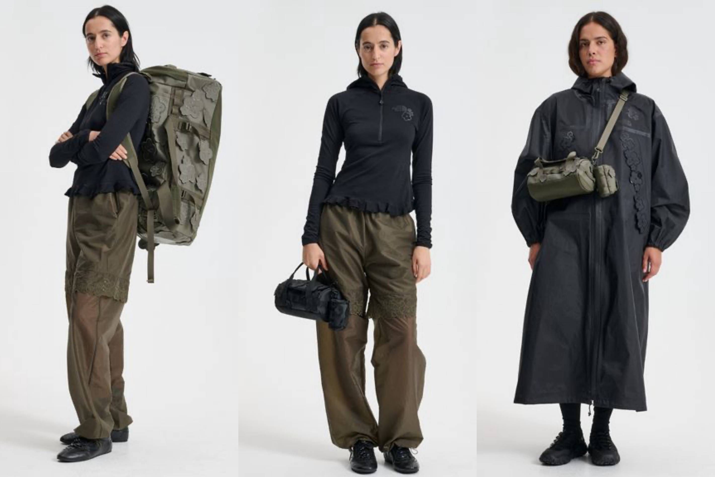 The North FaceとCecilie Bahnsenのコラボから新作が登場!アイコン「ベースキャンプダッフル」をフェミニンに再解釈