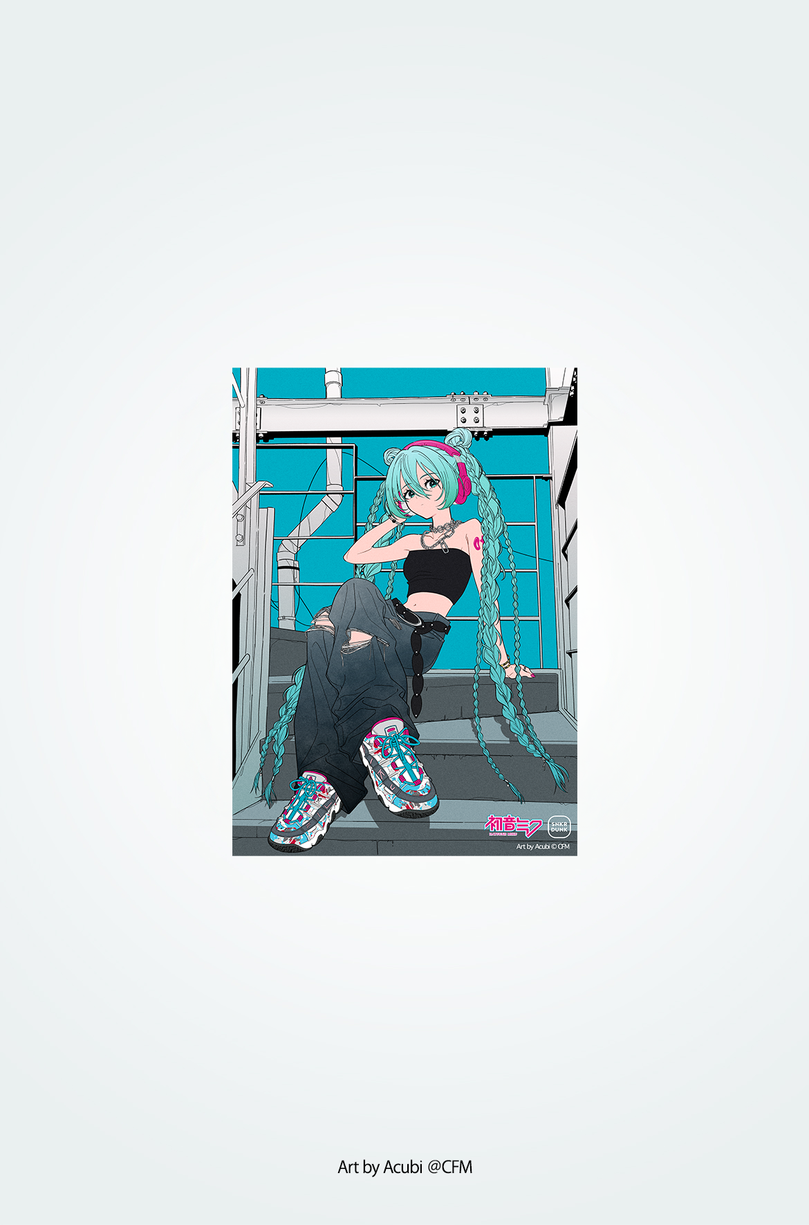 フィラ バリケード エックスティー97 x 初音ミク スニーカーダンク