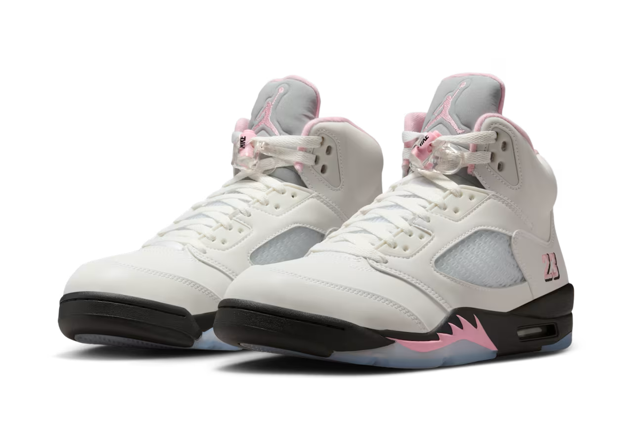 ナイキ エアジョーダン5 ミディアムソフトピンク 正面画像