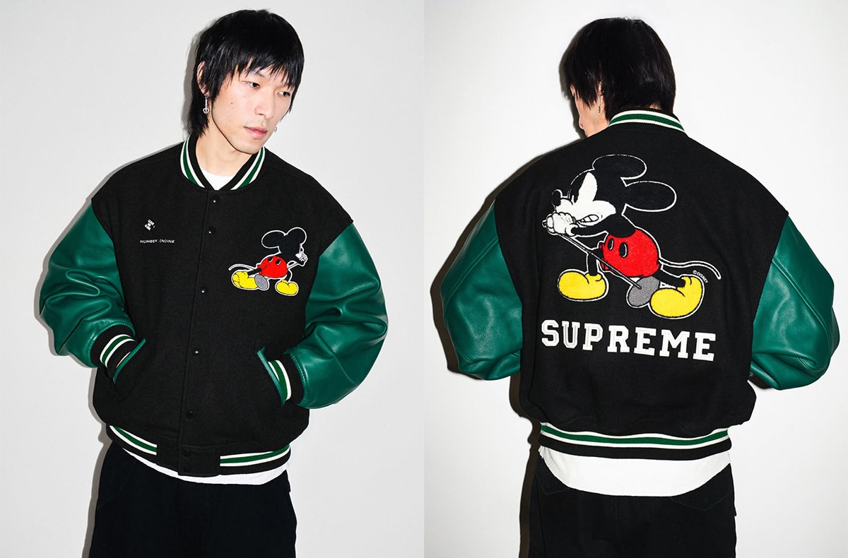 10/18発売｜Supreme × Number (N)ine × Mickey Mouse 25FW Week8 アイテム一覧｜抽選/販売/定価情報