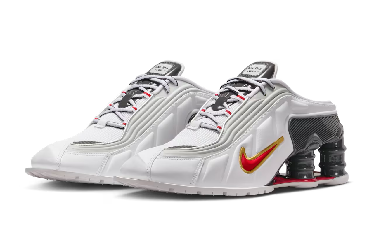 10/30発売|Martine Rose × Nike Women's Shox MR4 "White/Varsity Red"|抽選/販売/定価情報
