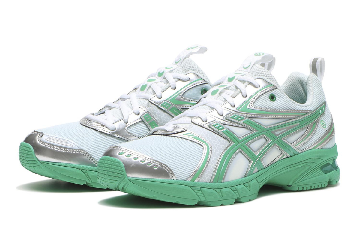 ヒドゥン × アシックス ゲルベンチャー6 シールド ホワイト/ワサビ 正面画像