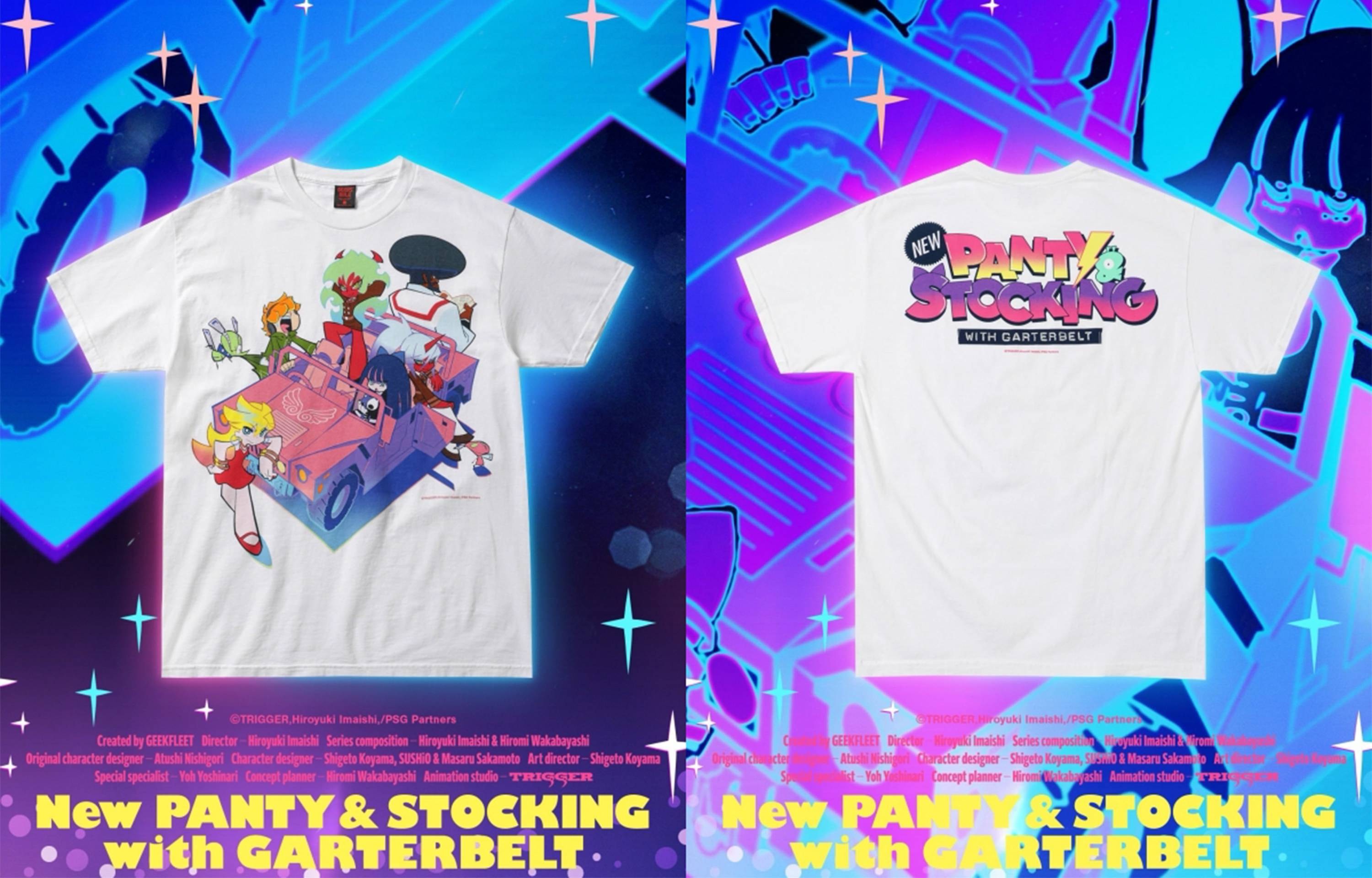 まるでアートピースな仕上がり。GEEKS RULEより『New PANTY & STOCKING』のティーザービジュアルTシャツが発売