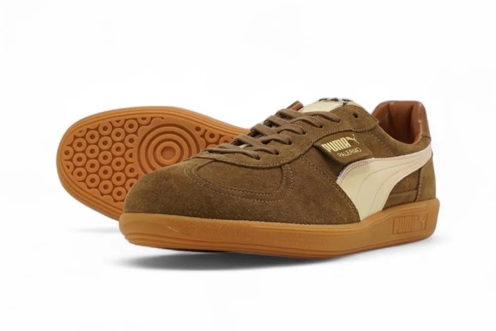 アップタウン デラックス × プーマ パレルモ メイド イン ジャパン ブラウン 正面画像