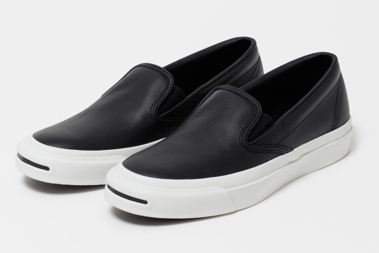 ビオトープ別注 コンバース ジャックパーセル 1935 スリッポン ブラック 正面画像