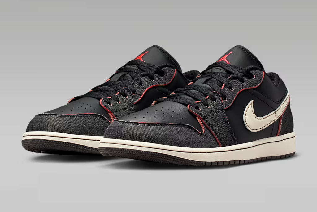 ナイキ エアジョーダン1 ロー ブラックデニム 正面画像