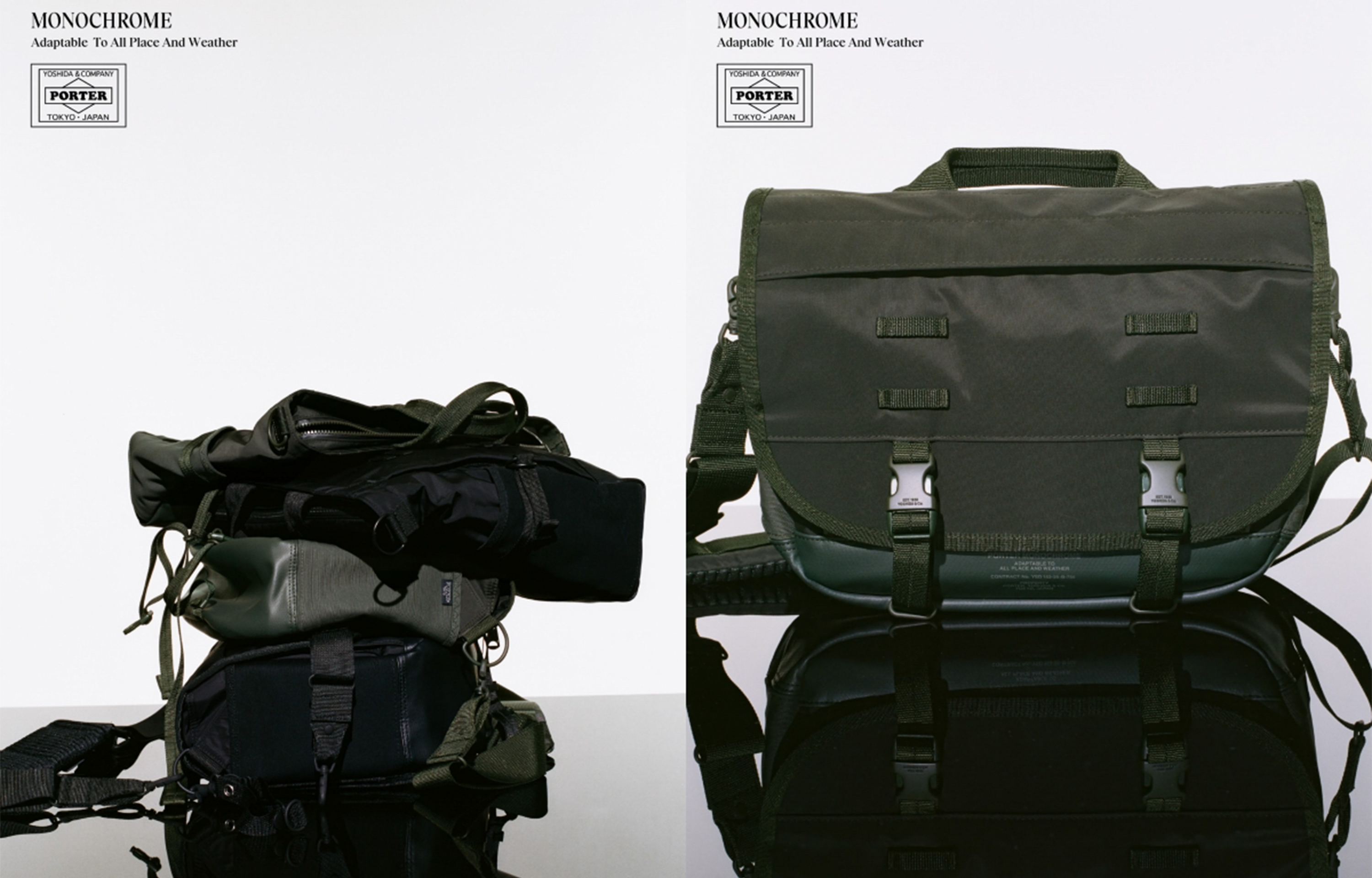 PORTERの新作「MONOCHROME」がついに一般発売!実用主義を極めた全5型が登場