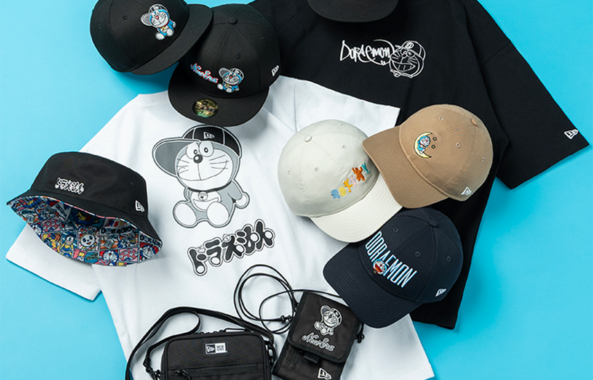 New Era® × 『ドラえもん』最新コレクションが1/15に登場!定番キャップからキッズモデルまで幅広く展開