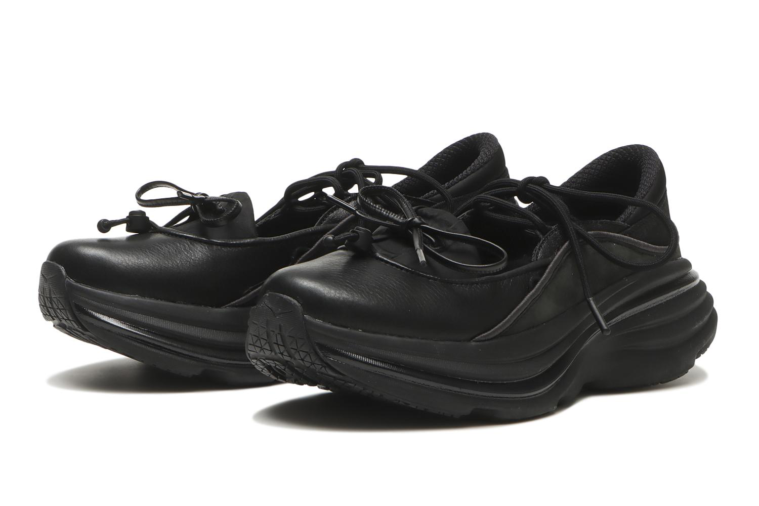 ホカ ウィメンズ ボンダイ メリージェーン ブラック 正面画像