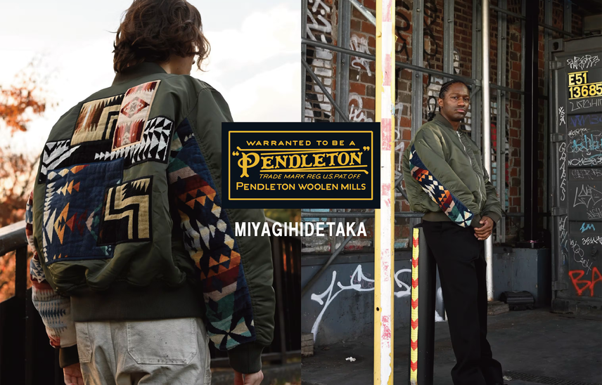 MIYAGIHIDETAKA × PENDLETONのMA-1が1/10より発売!伝統柄を大胆なパッチワークで落とし込んだアイテムに注目