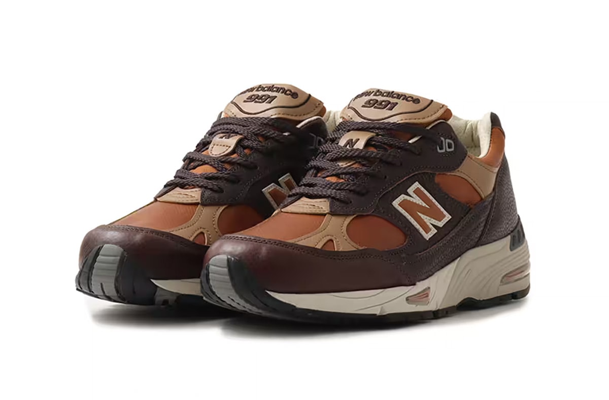 New Balance M991LB1 Chocolate Plum/Caramel Cafe 正面画像