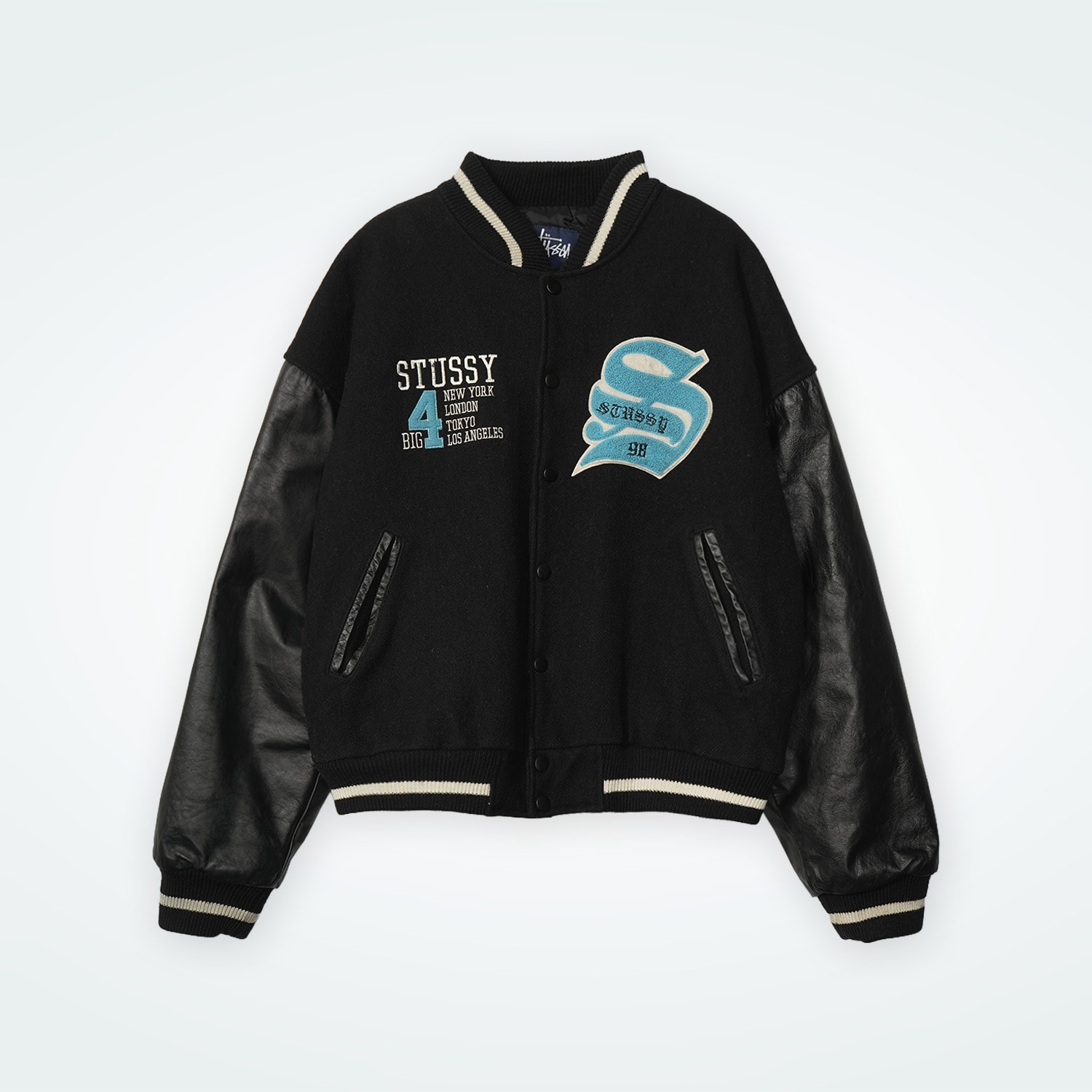 90’s old stussy Varsity Jacket “BIG4”