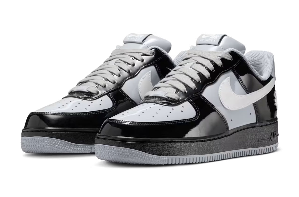 ナイキ エアフォース1  ロー ブラック アンド ライトスモークグレー 正面画像
