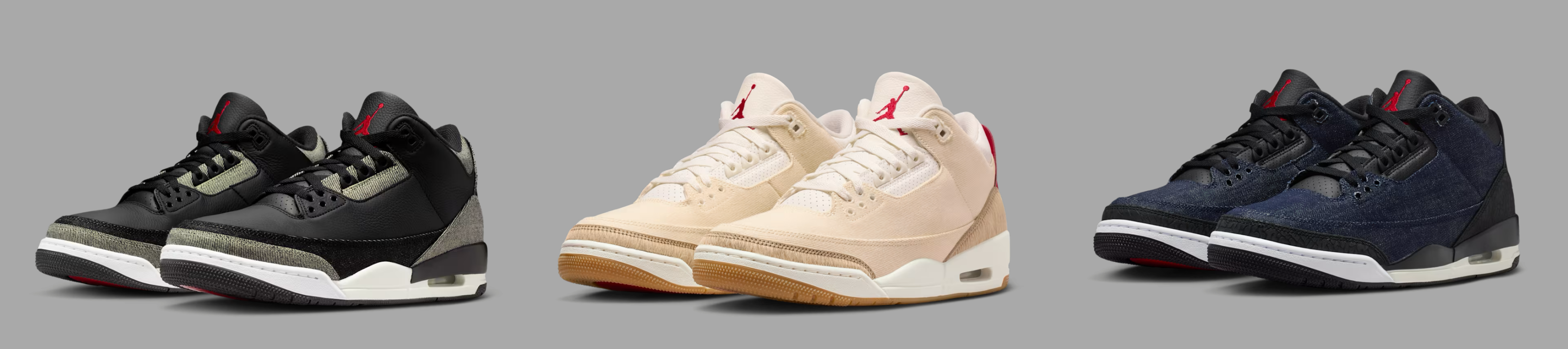 リーバイス × ナイキ エアジョーダン3 レトロ SP 4カラー 正面画像