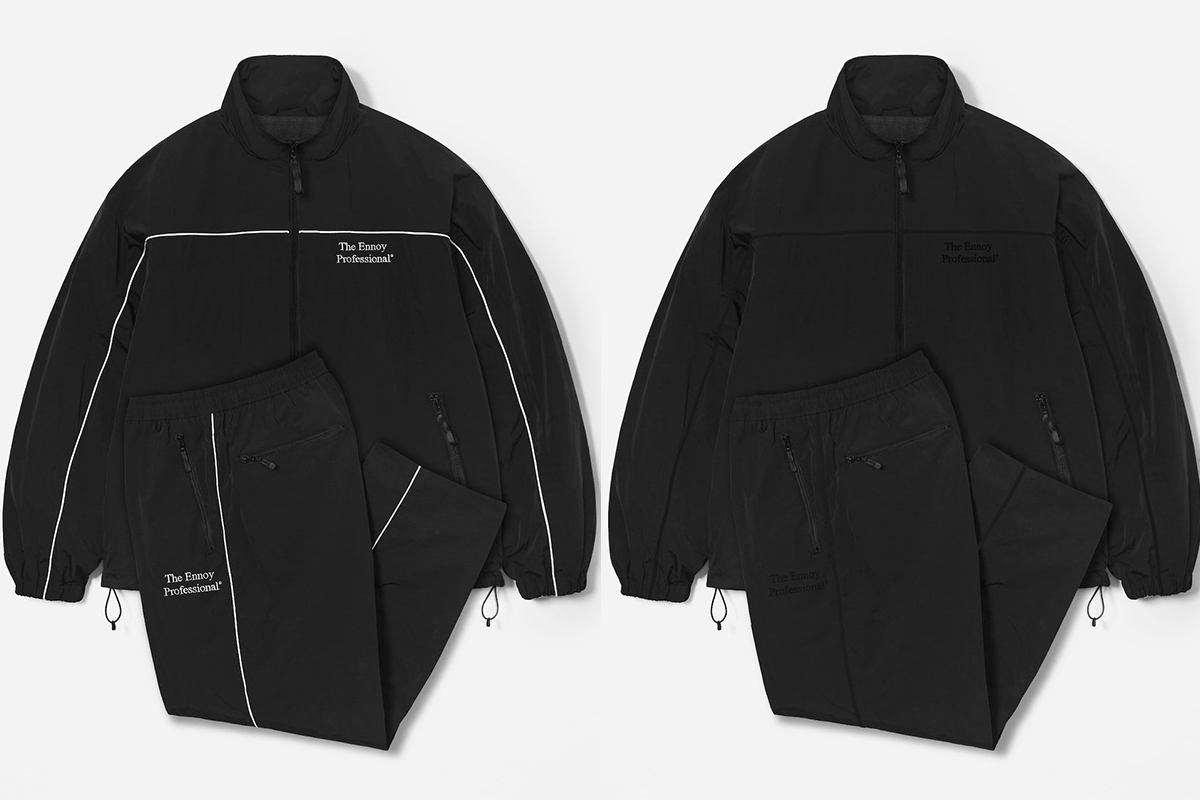 ENNOY最新アイテム「PIPING NYLON TRACK SUIT」の抽選がスタート