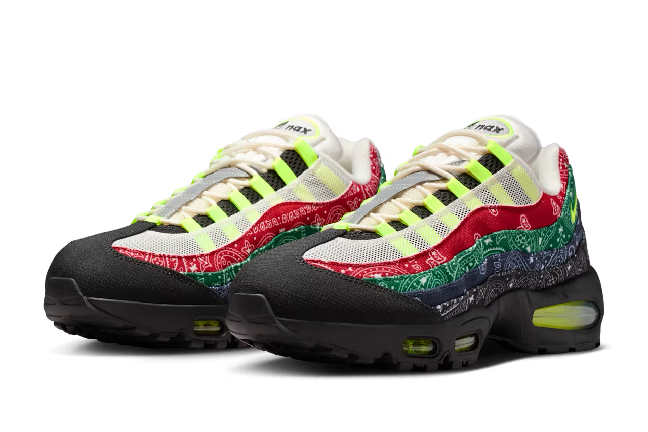 ナイキ エアマックス 95 ビッグバブル ペイズリーバンダナ 正面画像