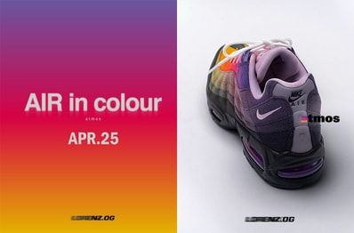 英国人アーティストLORENZ.OGを迎えたエキシビジョン「AIR in colour atmos」が4/25より開催!過去の代表作から未発表作までカスタムスニーカーを展示
