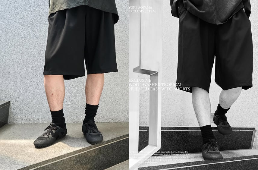 YOKEから暑い夏を乗り切るためのワイドショーツが登場!梅雨時期から秋口まで活躍する上品な一本が6/6より発売