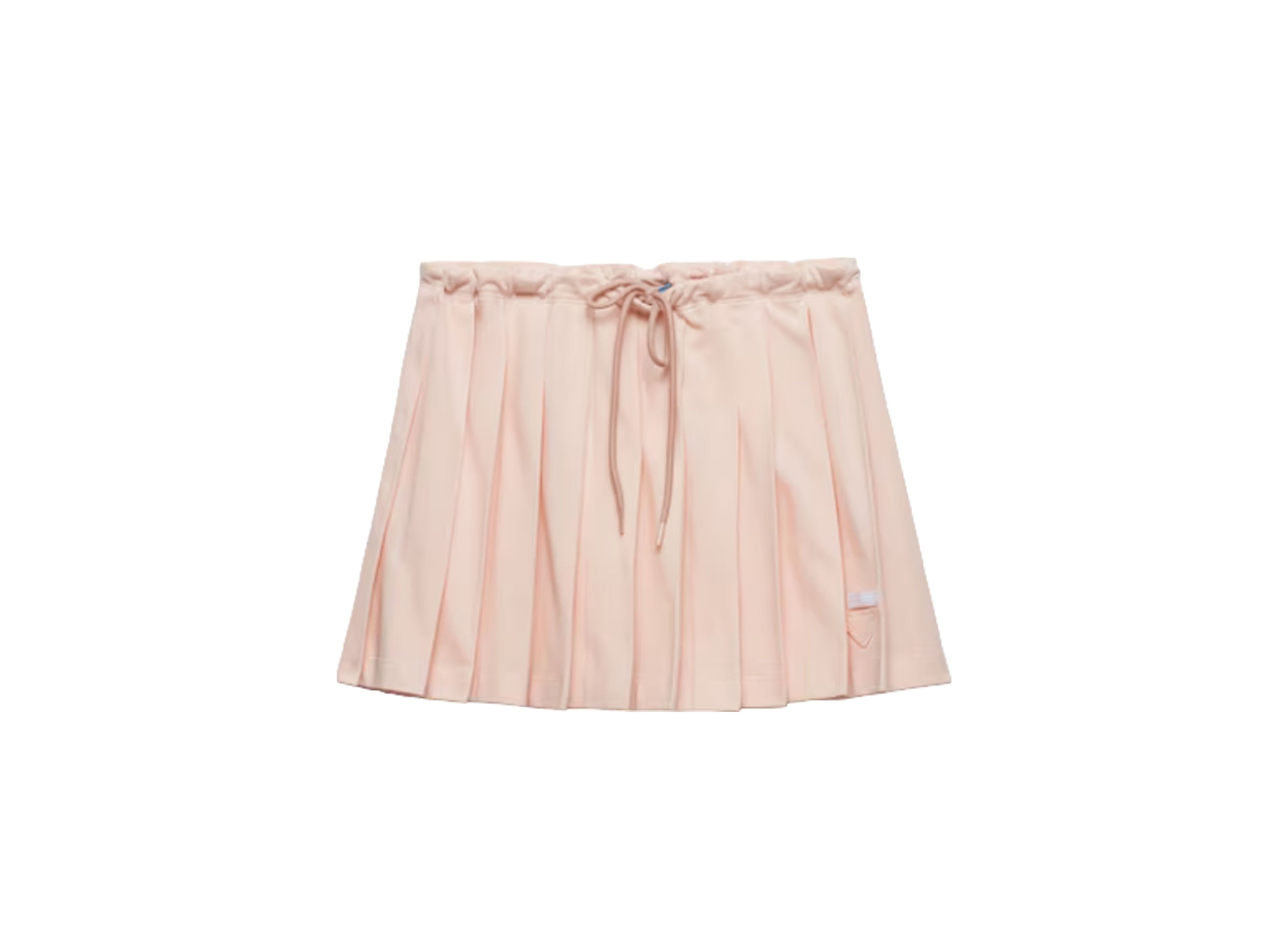 プラダ ウィメンズ プリーツ入り ピケ ミニスカート  