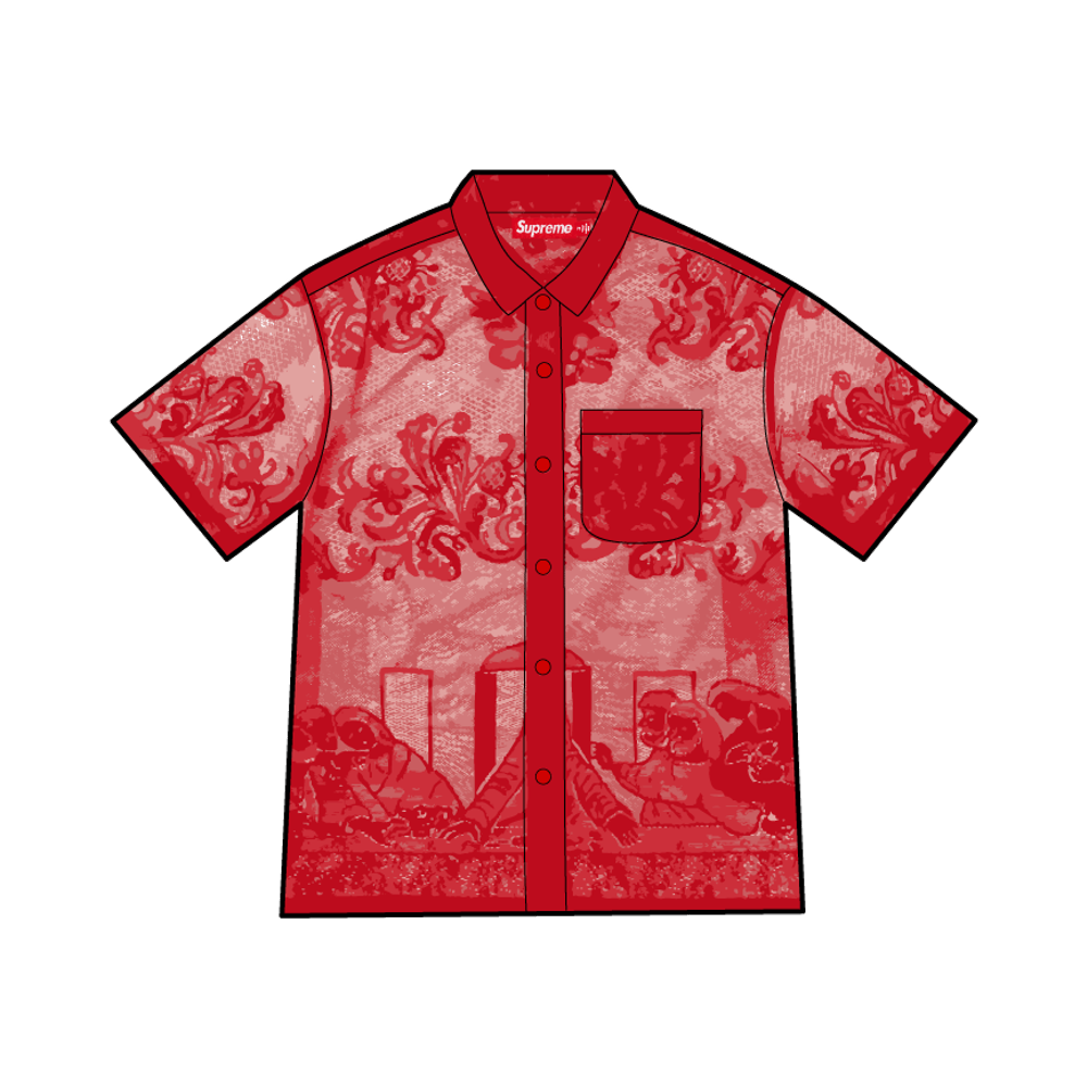 Supreme Last Supper Lace S/S Shirt "Red"