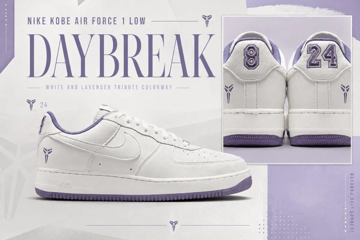 5/21発売|Kobe Bryant × Nike Air Force 1 Low "Summit White/Daybreak"|抽選/販売/定価情報