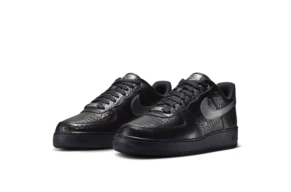 7/29発売|Nike Air Force 1 Low "Triple Black/Croc"|抽選/販売/定価情報