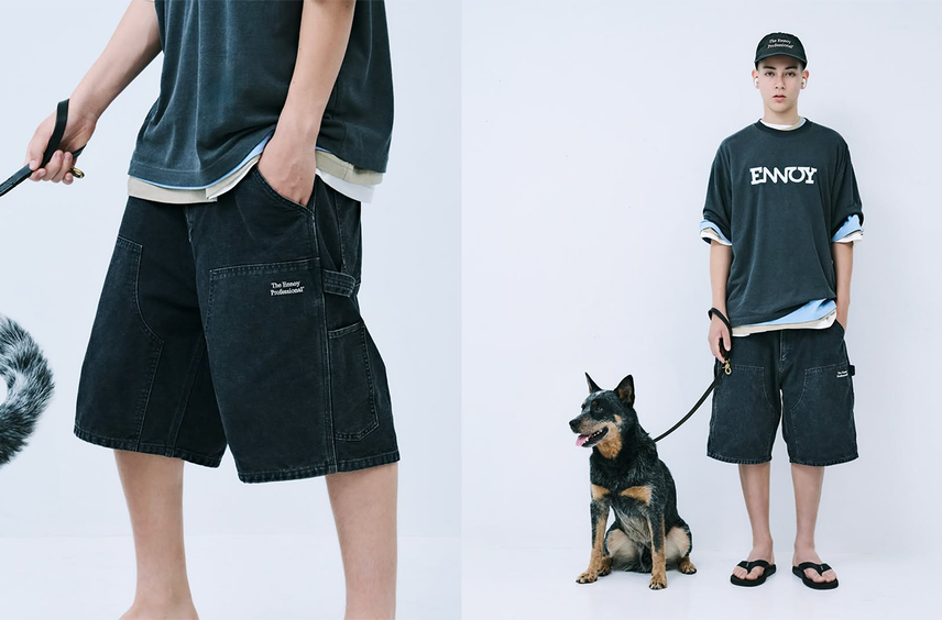 ENNOYの最新アイテム「DOUBLE KNEE SHORTS」と「ELECTRIC LOGO FADE T-SHIRT」が抽選受付中!