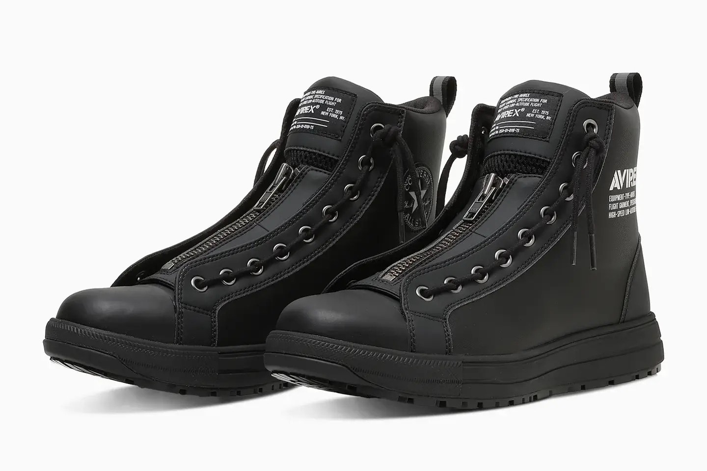 アヴィレックス × コンバース オールスター PS 2 センタージップ ハイ ブラック 正面画像