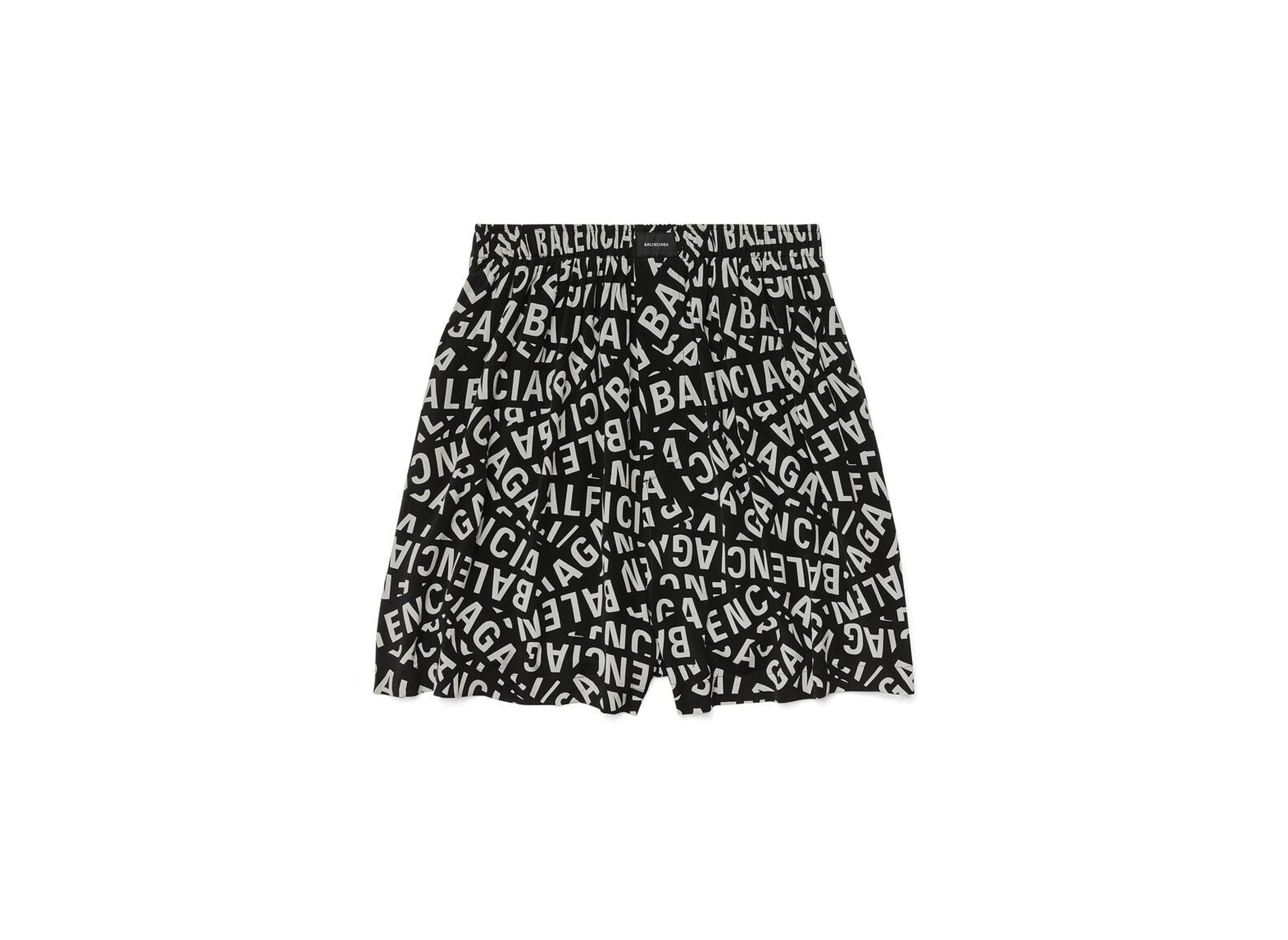 バレンシアガ メンズ ロゴ ストライプ パジャマショートパンツ  