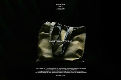 Harmonia × YOKE × ANCELLMによるトートバッグ第3弾が5/2より発売!卓越したエイジング加工が光るビッグトートバッグ