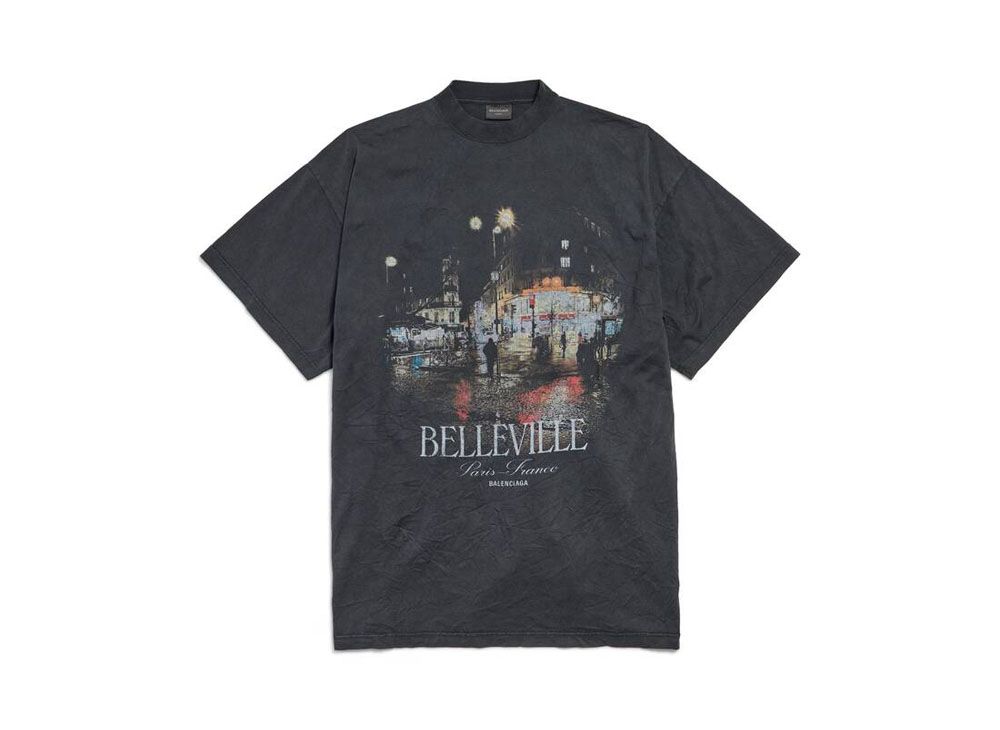 バレンシアガ ベルヴィル Tシャツ オーバーサイズ ウォッシュド  