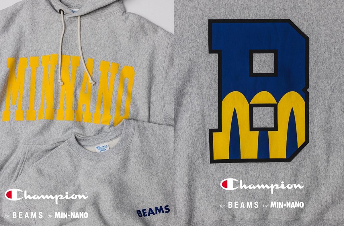 Champion × BEAMS × MIN-NANOの別注 REVERSE WEAVE®︎が10/3に発売!BEAMS創立50周年を祝う特別仕様