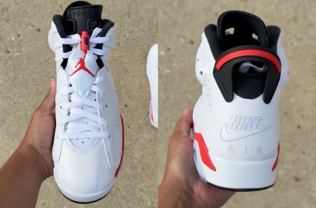 Nike Air Jordan 6 White Infrared 2026年復刻リークの参考画像