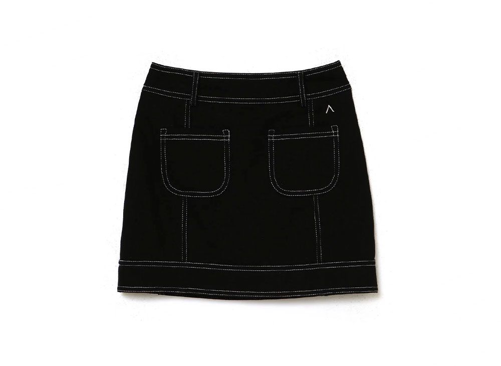 andmary Back ribbon mini skirt