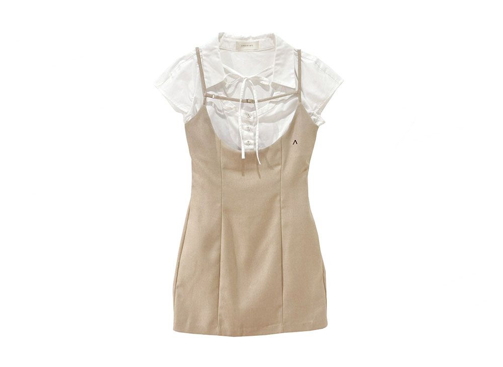 アンドマリー Betty layered dress ミニワンピ ANDMARY】Betty layered dress