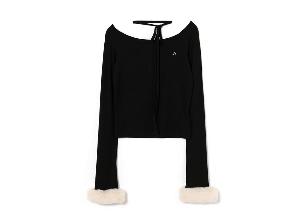 アンドマリー andmary Ravi fur tops black ANDMARY】Ravi fur tops