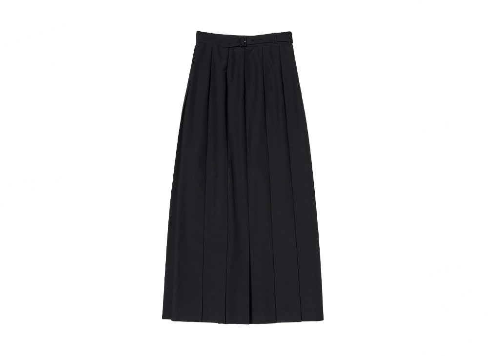 AURALEE Tropical Wool Kid Mohair Pleated Skirt 