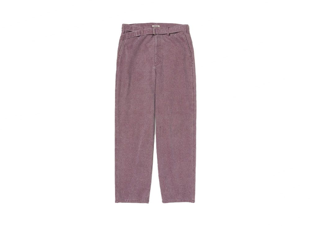 AURALEE Washed Organic Canvas Belted Pants 
