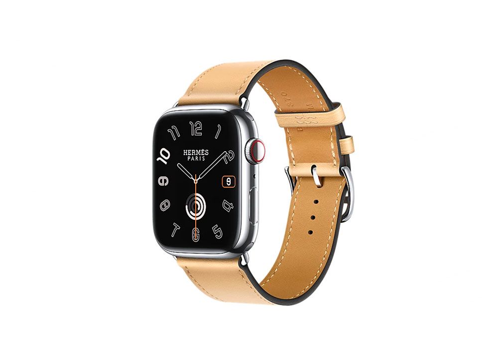 Apple Watch hermes Dバックル仕様 エトゥープ レザー 即決 希少 美品 レア Apple watch HERMES ダブルバックル カフ