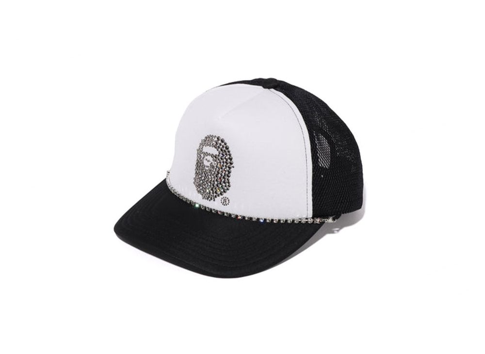 BAPE Ape Head Crystal Stone Mesh Cap