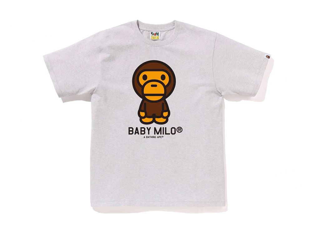 BAPE GOD SELECTION BABY MILO TEE L WHITE