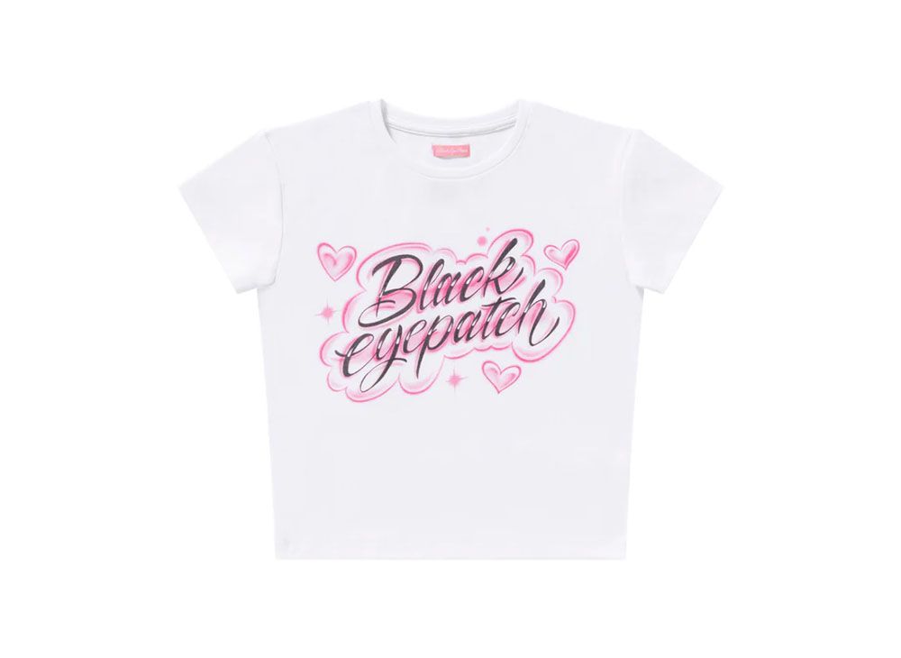 BlackEyePatch Splayed Script Baby Tee 