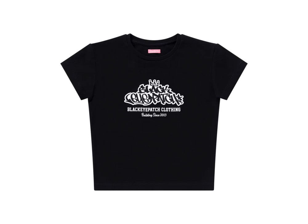 ブラックアイパッチ OG LABEL BABY TEE BLACK 黒 M