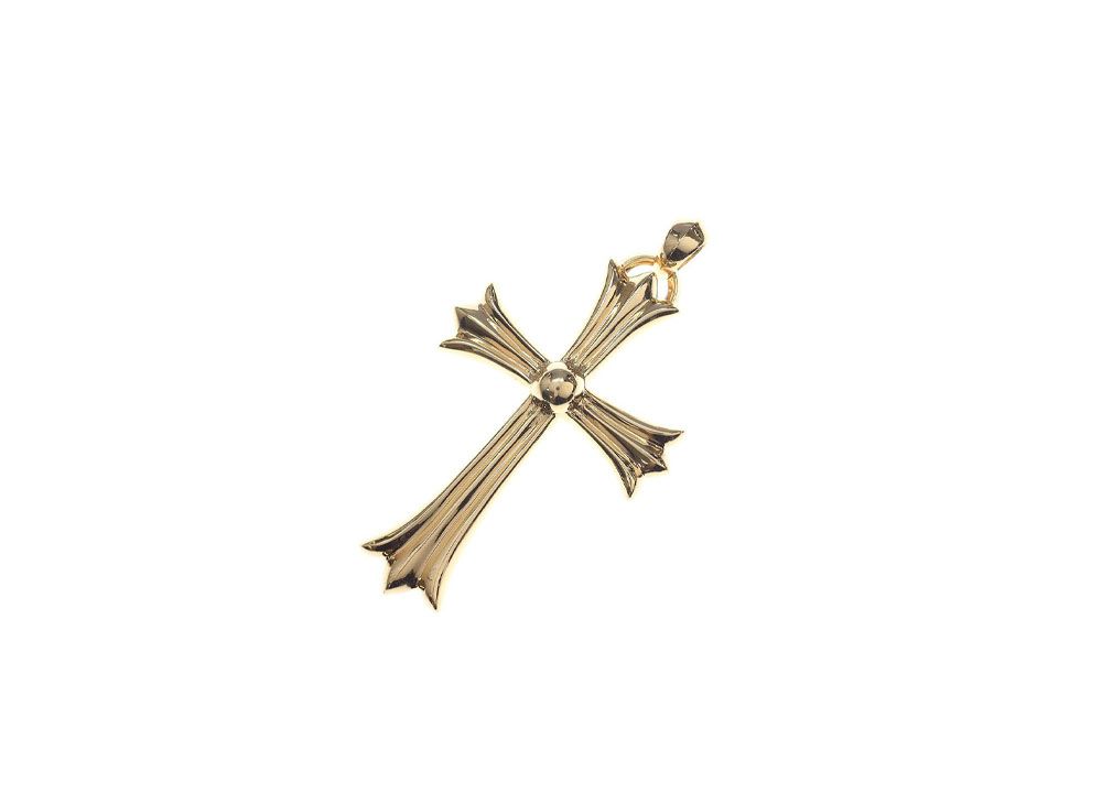 クロムハーツ 22K ラージ CHクロス W ベイル ネックレストップ 