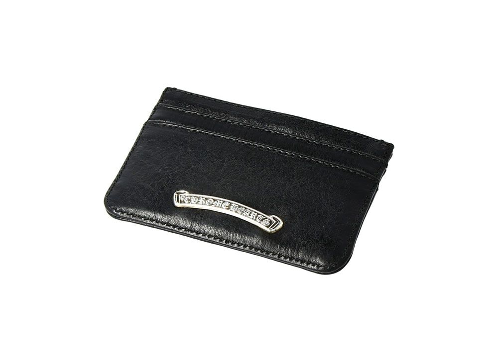 クロムハーツ   DOUBLE SIDEダブルサイド ダガー装飾レザーカードケース 中古 SJ02 クロムハーツ DOUBLE SIDE ダブルサイド ダガー装飾レザーカードケース